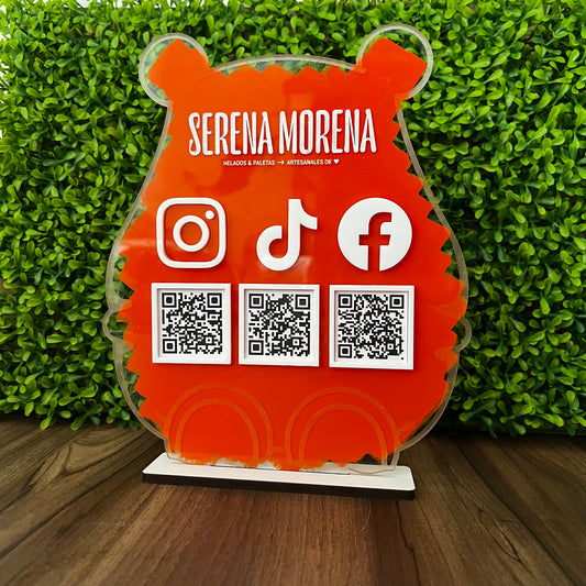 Placa de redes sociales forma libre